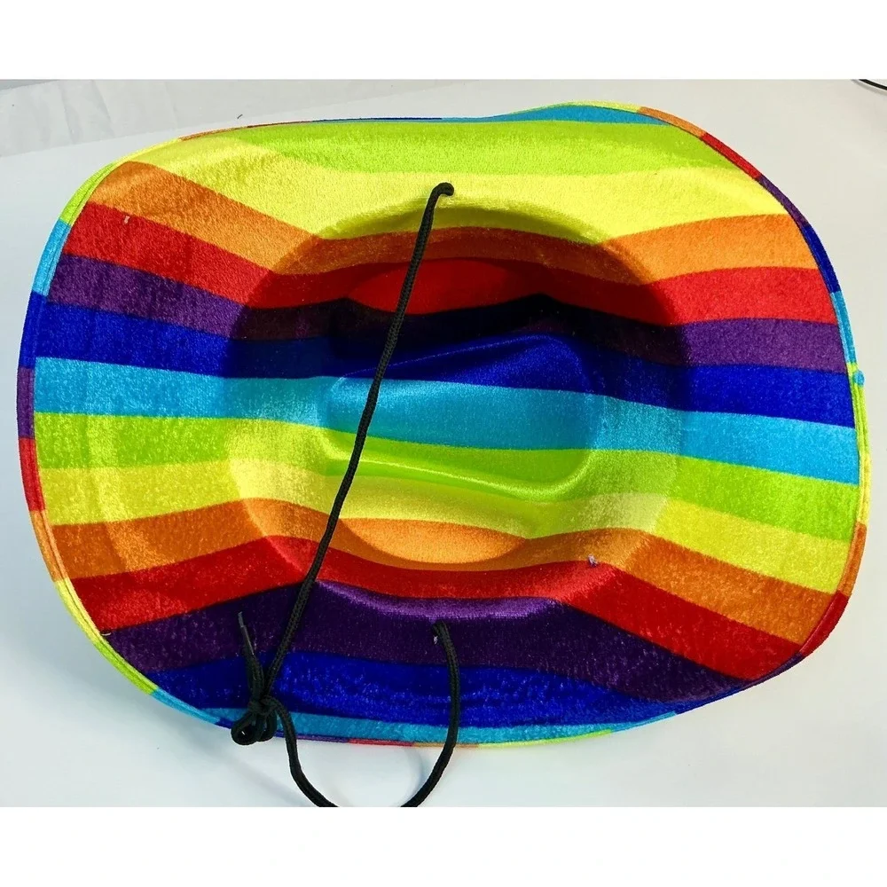 Rainbow‎ Cowboy Hat Costume Accessory Adult Western Pride Party Headwear
